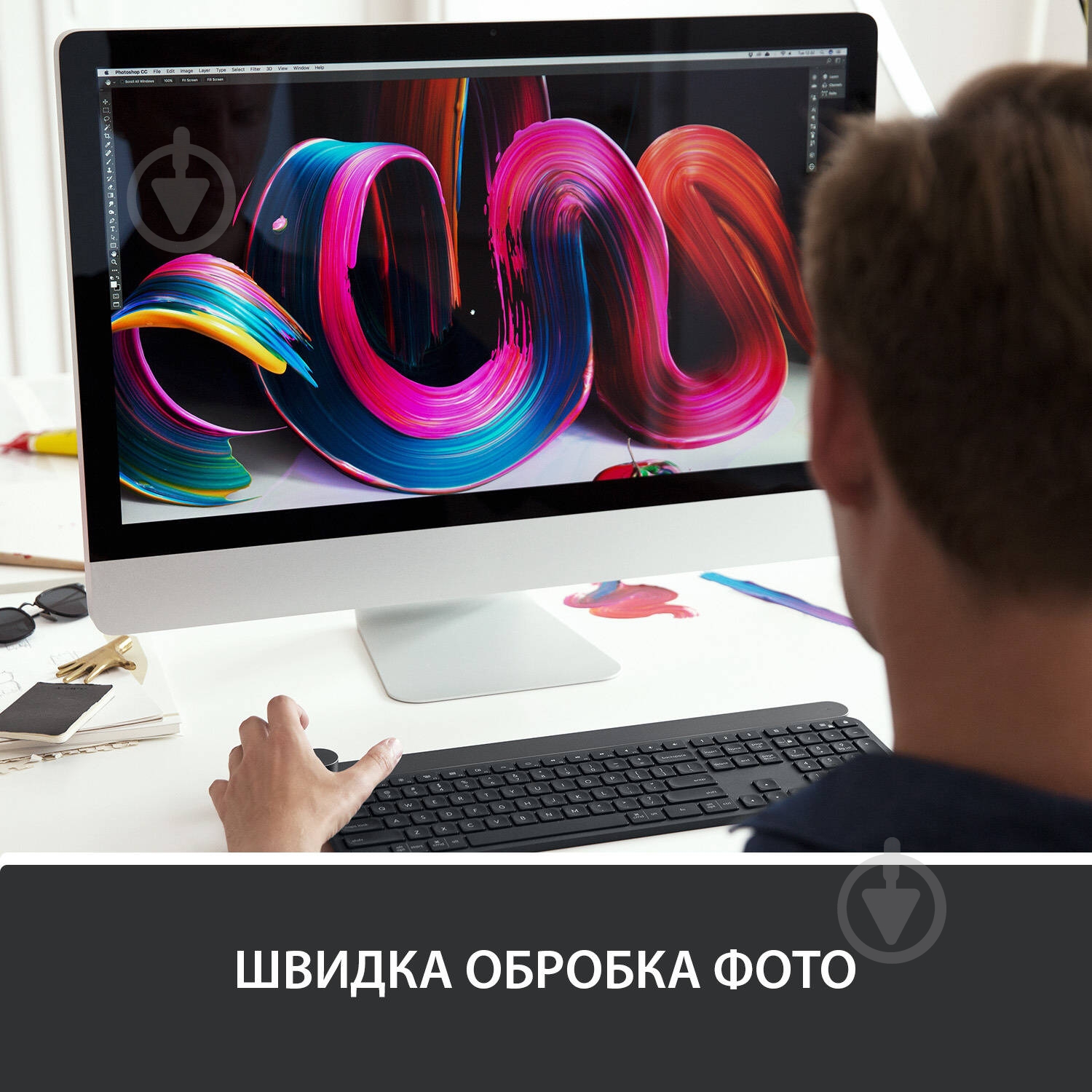 Клавіатура Logitech CRAFT with creative input dial (920-008505) grey - фото 3