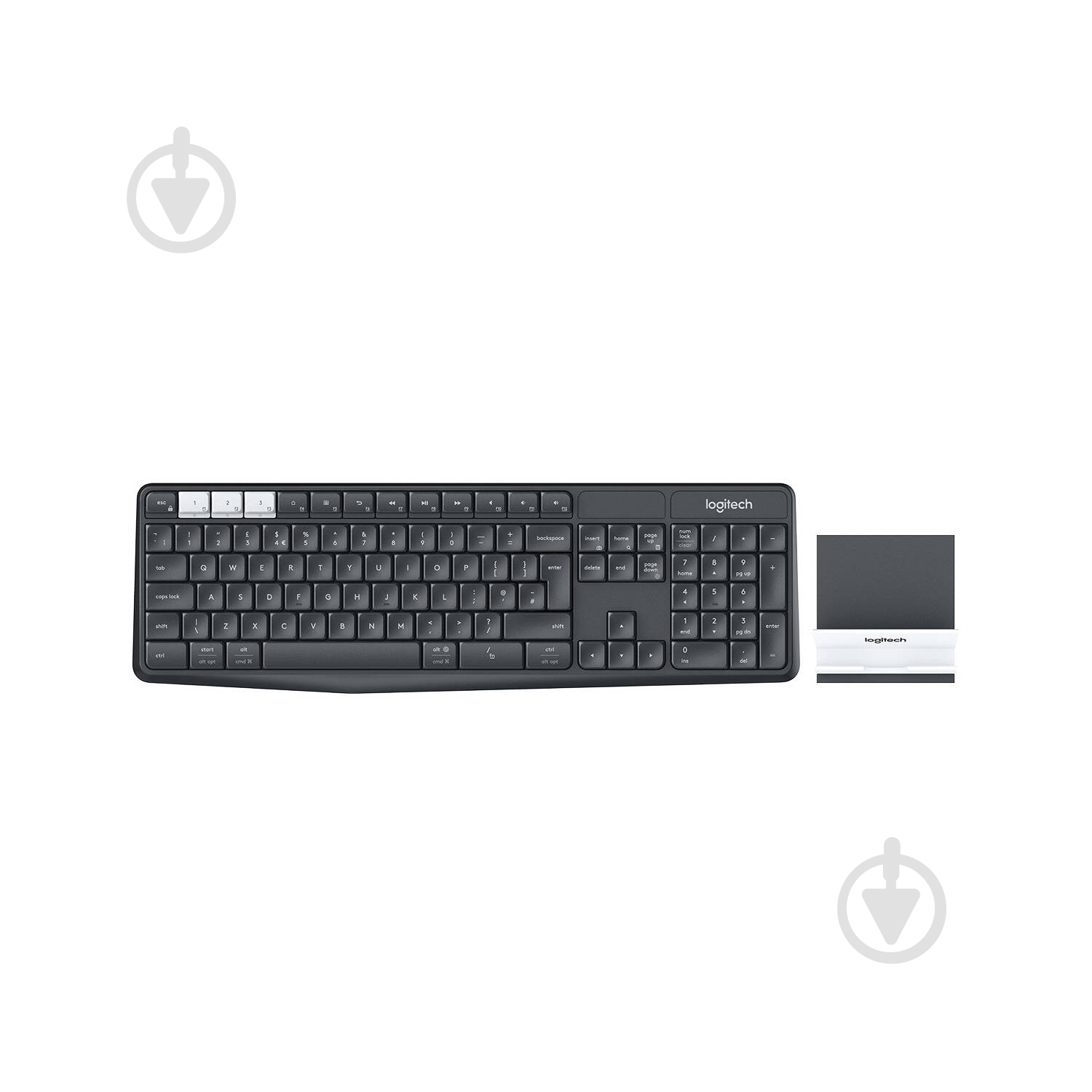 Клавіатура Logitech K375s Multi-Device Wireless Keyboard and Stand Combo - G (920-008184) black - фото 8