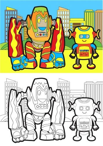 Раскраска «Robots» 4402647021183 - фото 2