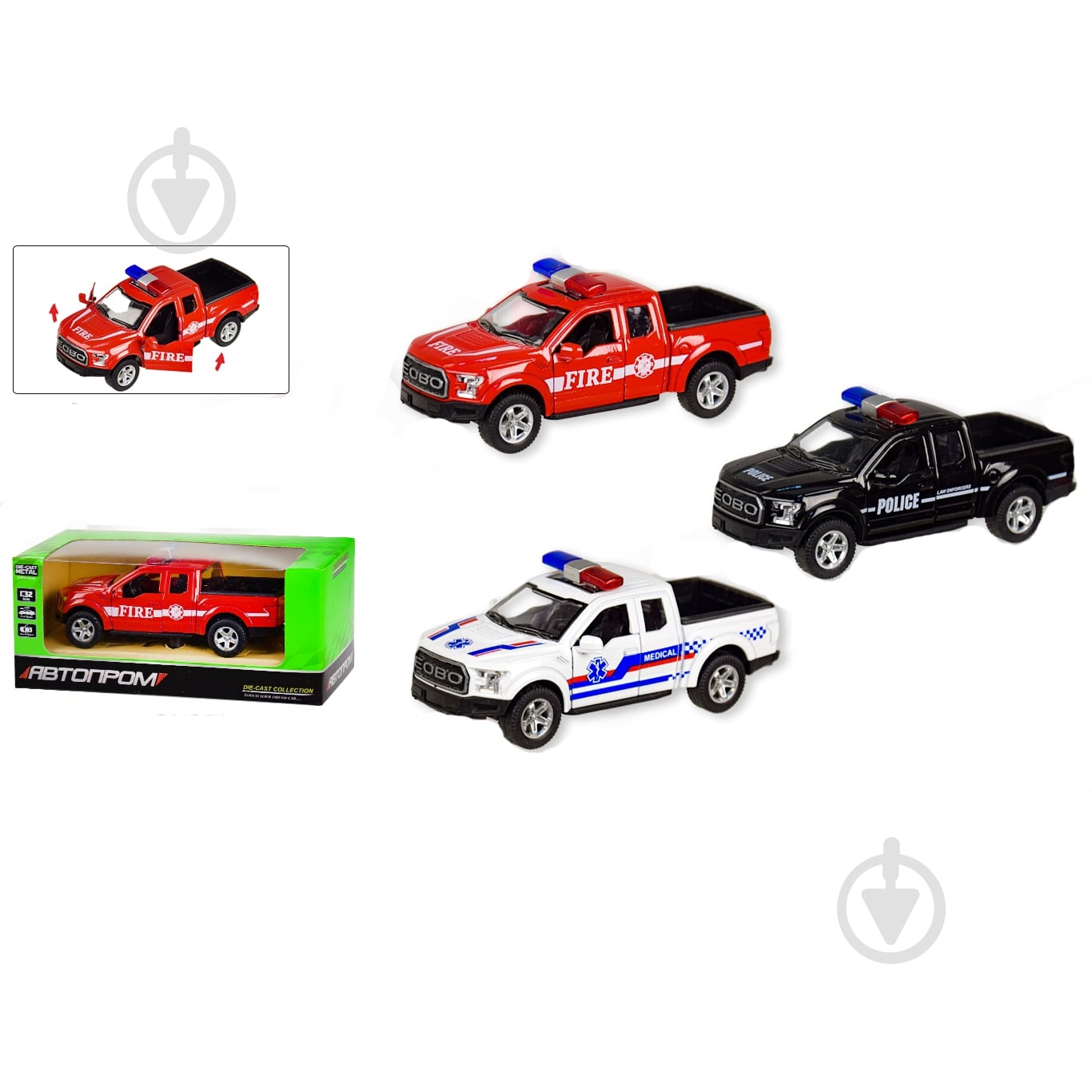Автомодель Автопром 1:32 3260 3 цвета в ассортименте - фото 1