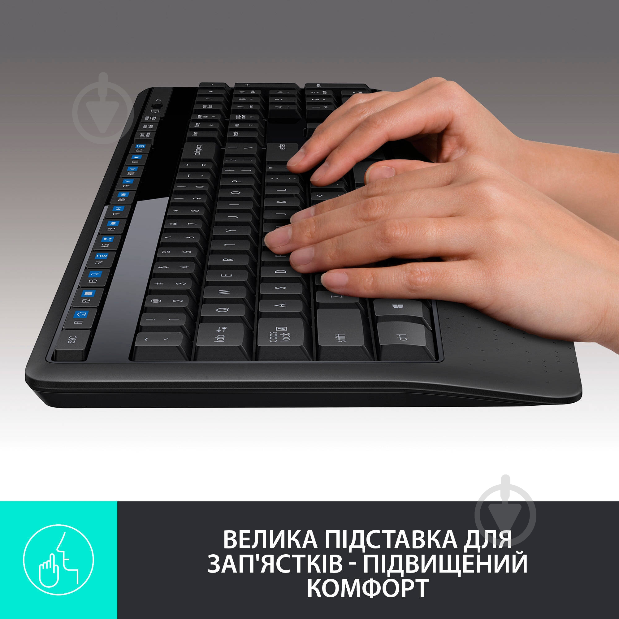 Комплект клавиатура и мышь Logitech Wireless Combo MK345 (920-008534) - фото 2