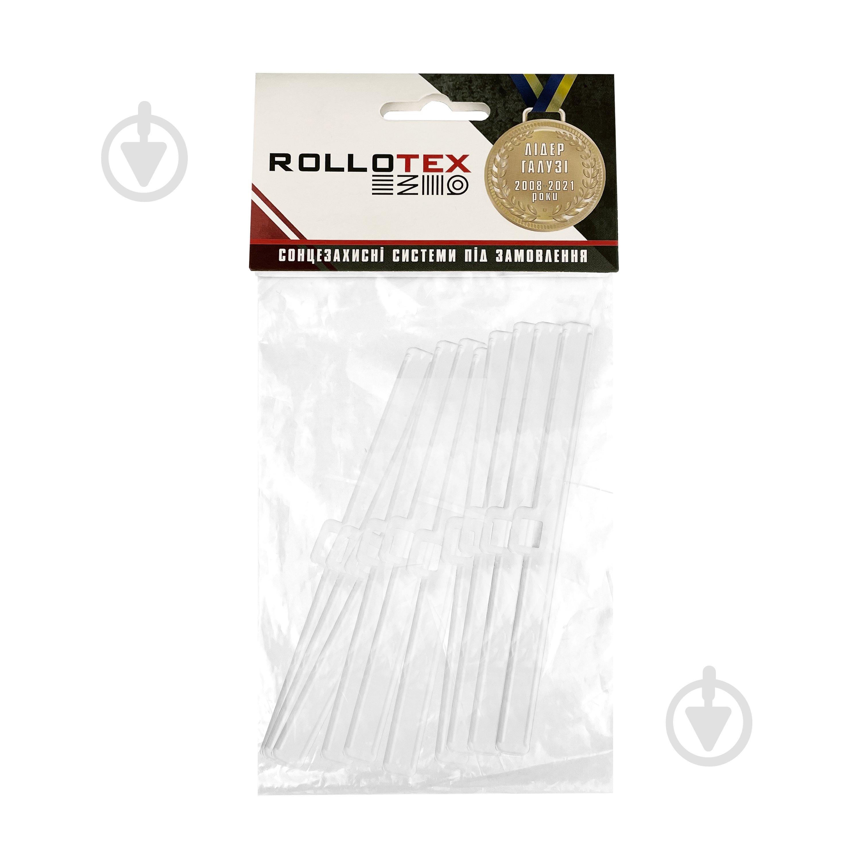 Rollotex Вішак ламелі 127 мм 10 шт. білий - фото 1 Rollotex Вішак ламелі 127 мм 10 шт. білий - фото 1