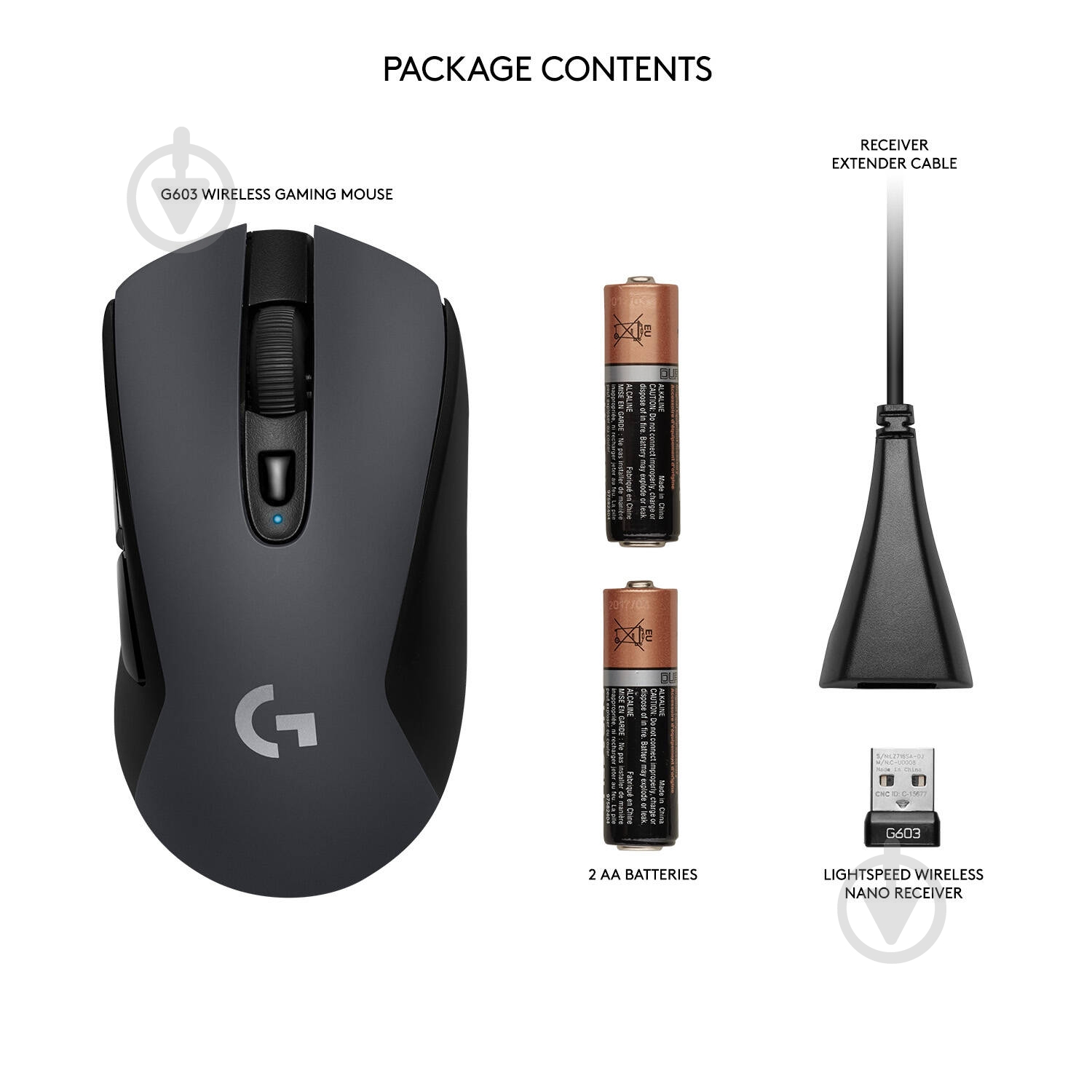 Мышка Logitech Wireless Gaming Mouse G603 Lightspeed black (910-005101) - фото 6 Мышка Logitech Wireless Gaming Mouse G603 Lightspeed black (910-005101) - фото 6