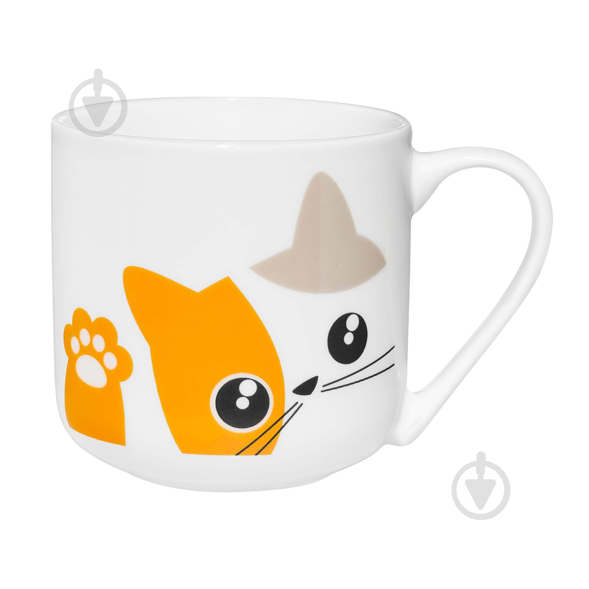 Чашка Ambition Kitty, 440 мл, бело-оранжевая, фарфор - фото 1