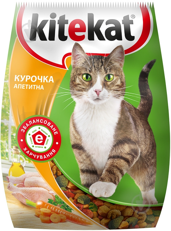 Корм Kitekat апетитна курочка та овочі 8160 7518 400 г - фото 1