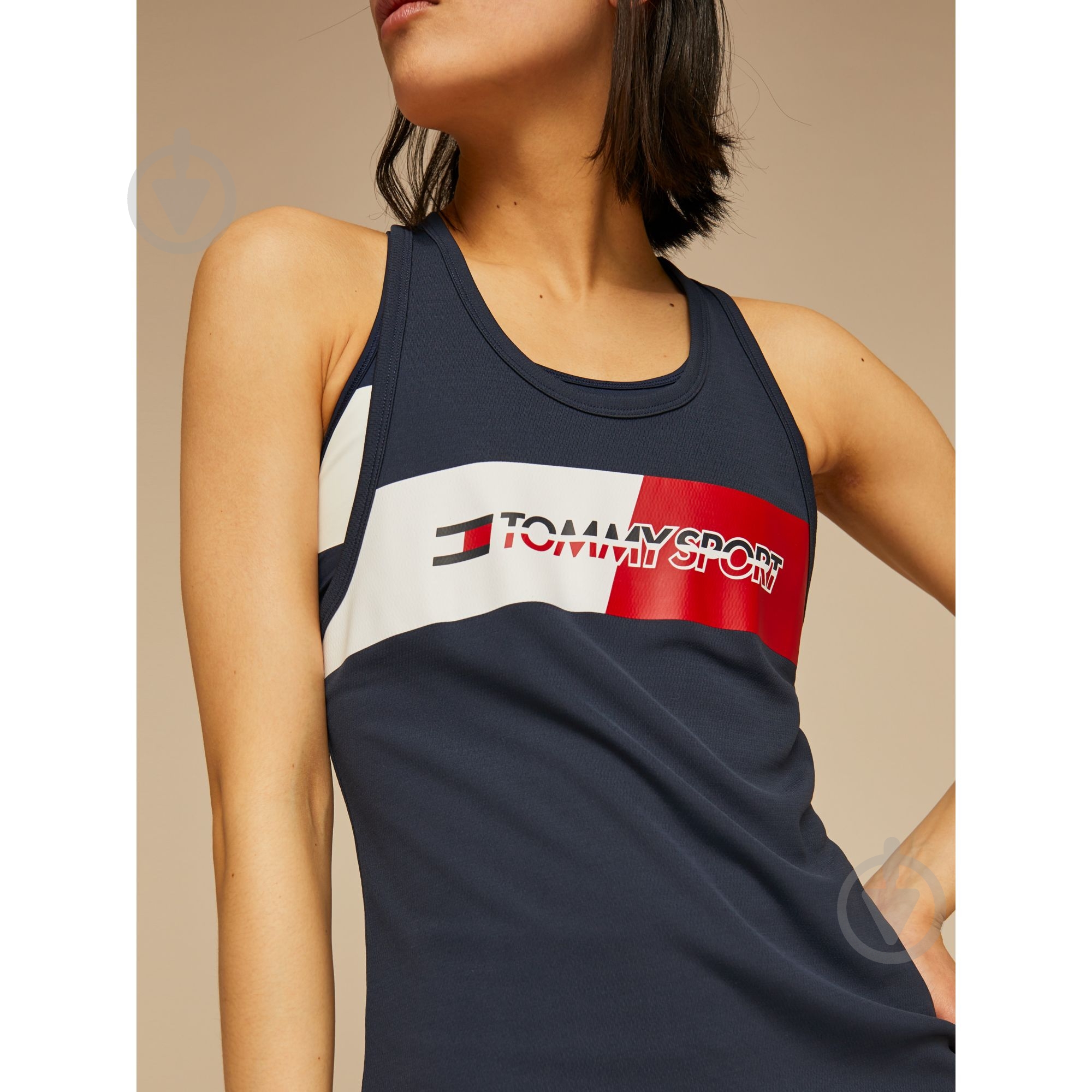 Майка Tommy Hilfiger GRAPHIC FLAG TANK TOP S10S100298401 р.XS темно-синий - фото 3