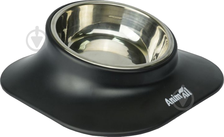Миска AnimAll металлическая 0466 на подставке 420 мл (2000981200466) - фото 1