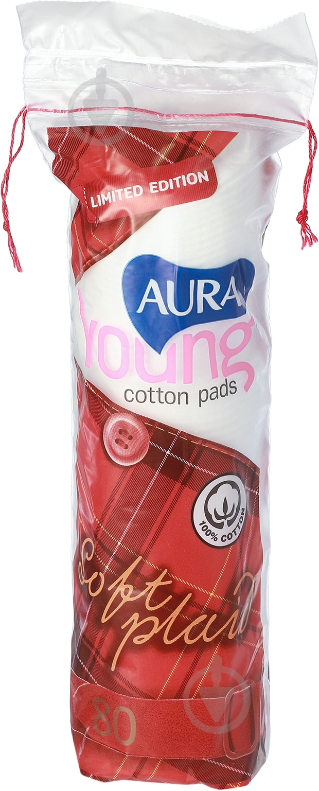 Ватные диски Aura beauty Soft Plaid 80 шт. - фото 1 Ватные диски Aura beauty Soft Plaid 80 шт. - фото 1