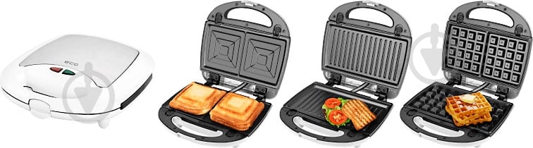 Сэндвичница ECG S 399 3in1 White - фото 6