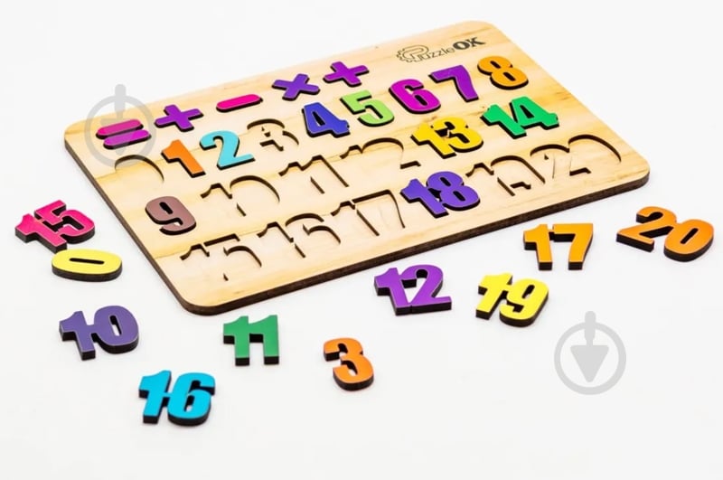 Деревянная доска PuzzleOk Цифры 11230 - фото 1