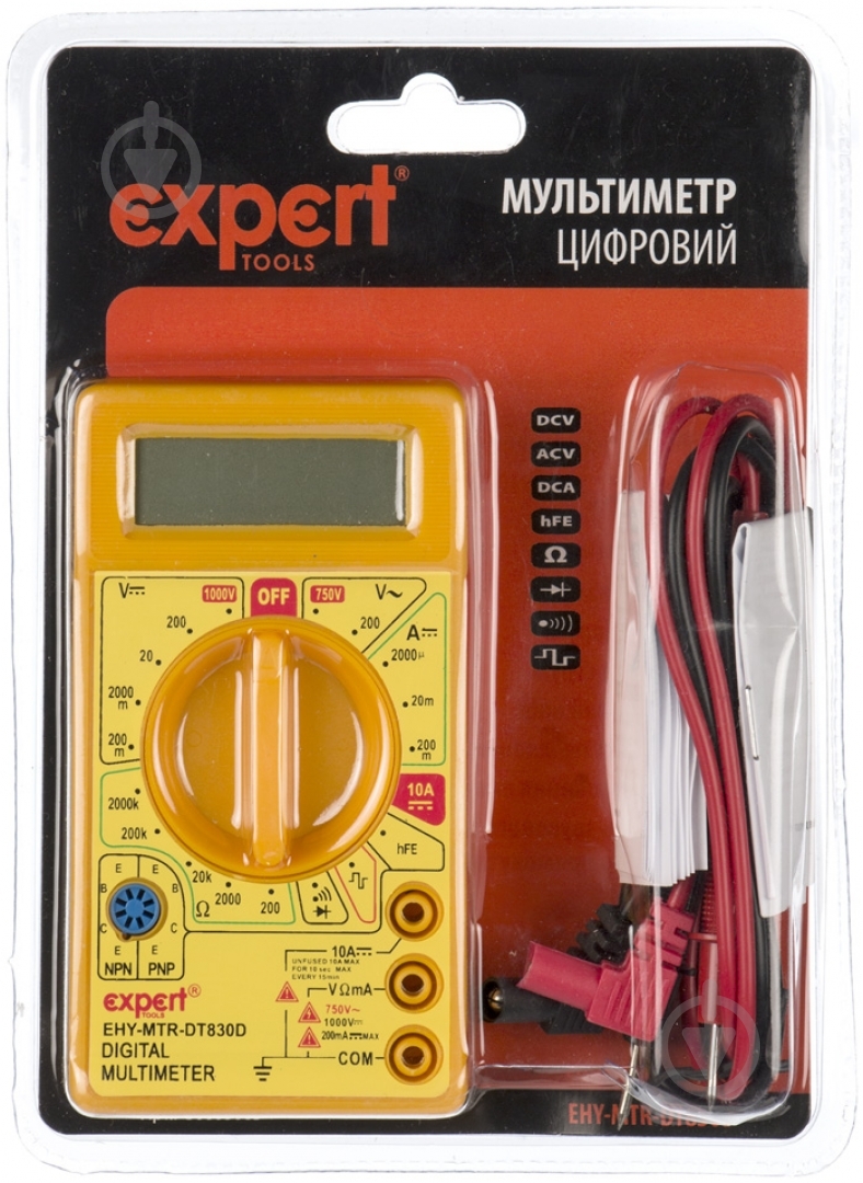 Мультиметр цифровий Expert   EHY-MTR-DT830D - фото 2