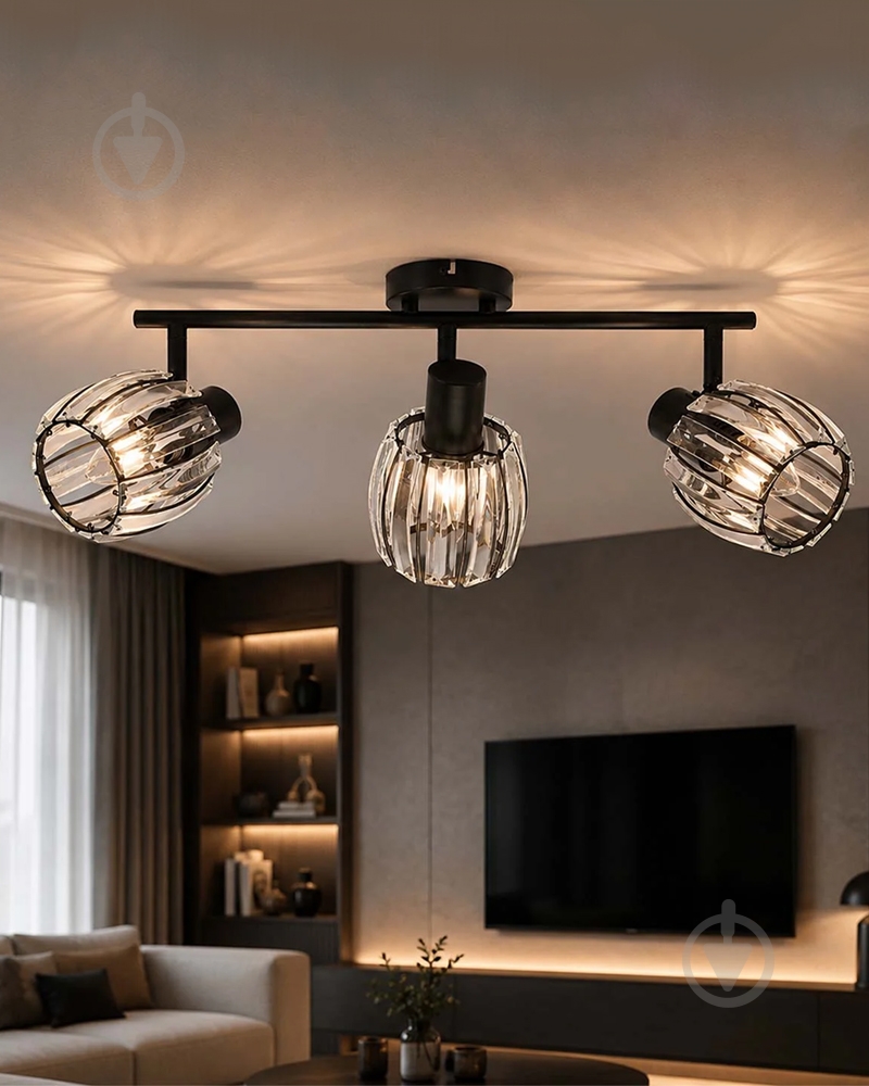 Спот Goldlux Alanya 3x10 Вт E14 черный 344007 - фото 2