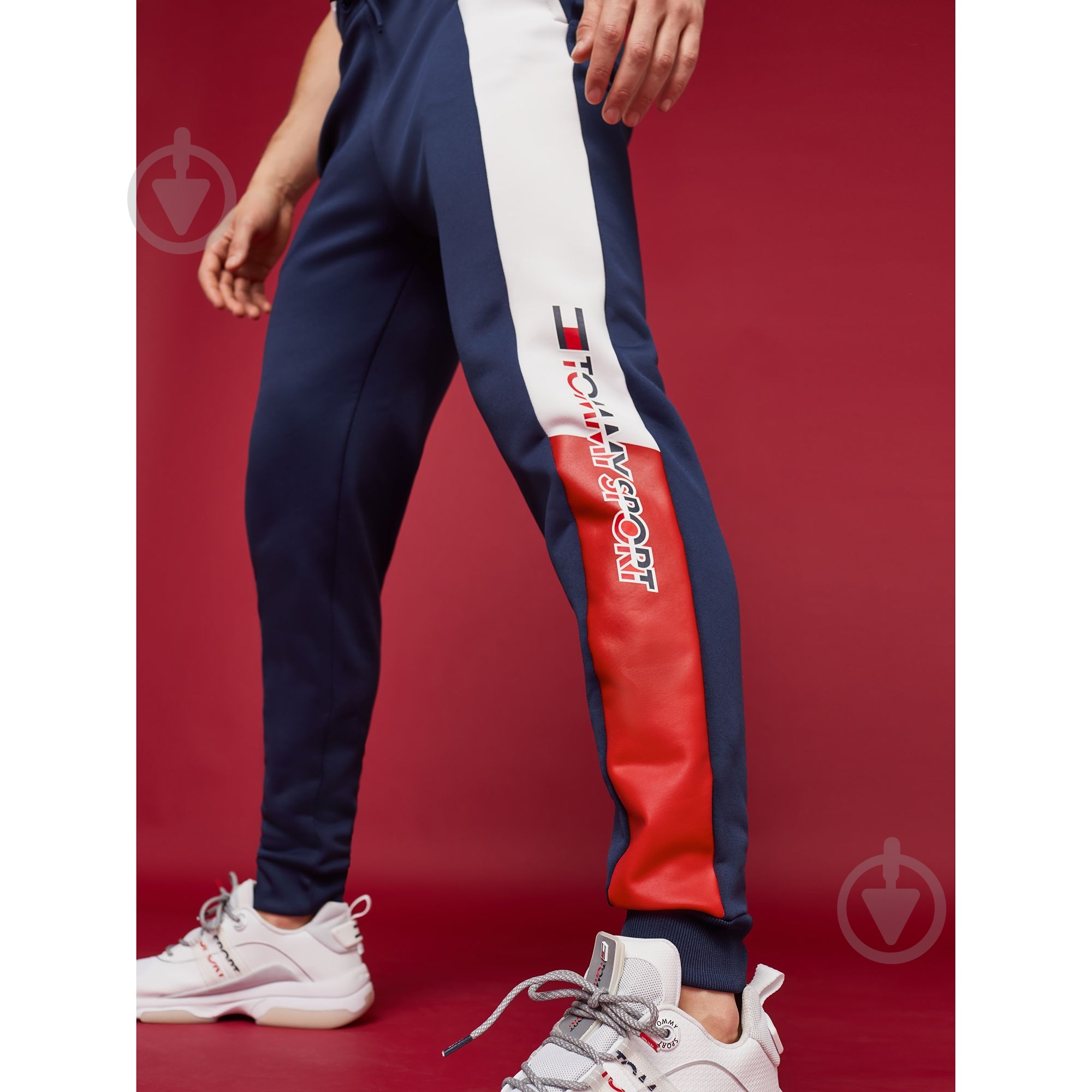 Брюки Tommy Hilfiger GRAPHIC FLAG FLEECE PANT S20S200205401 р. L темно-синий - фото 3