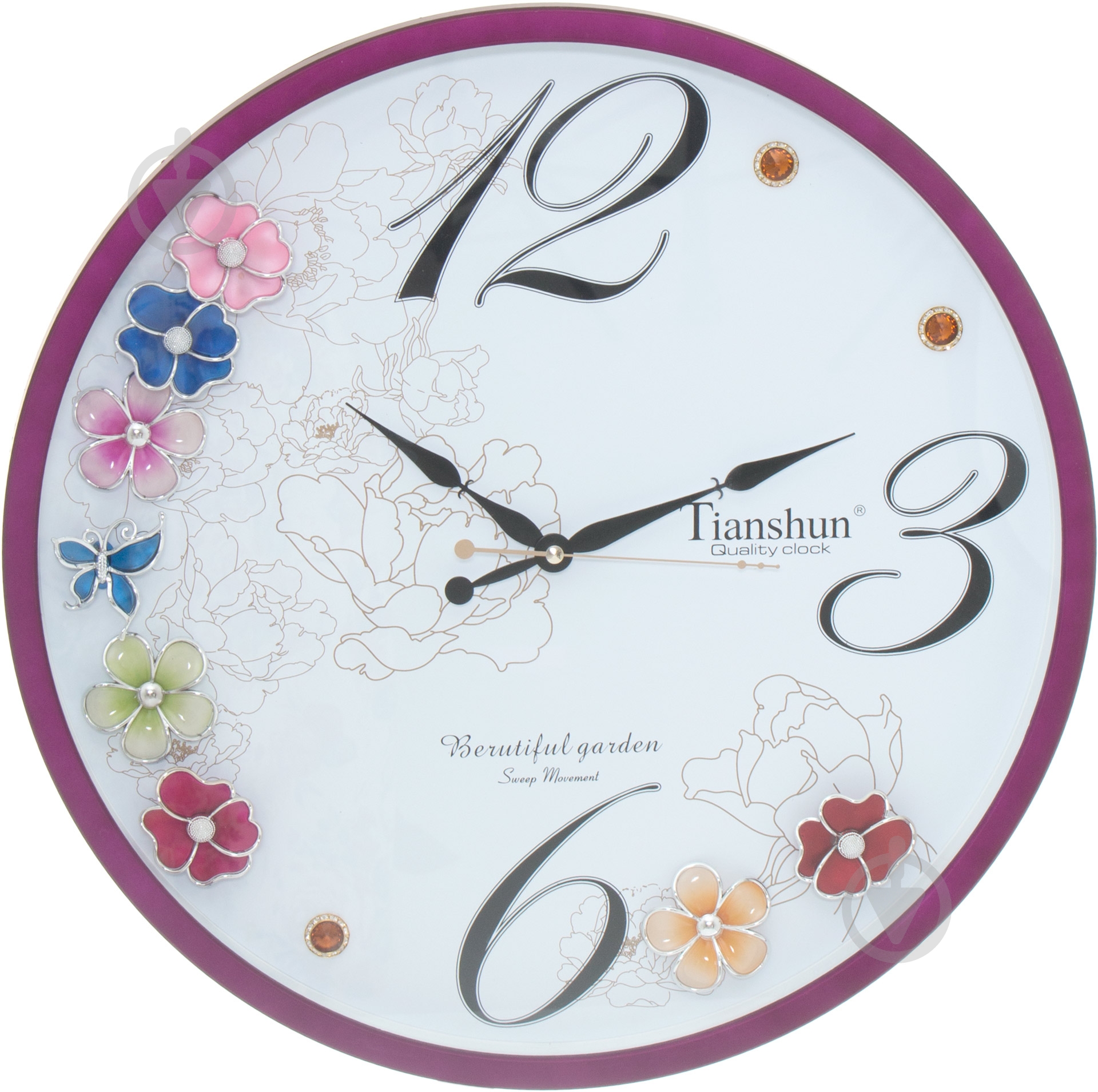 Годинник настінний Квіти - фото 1