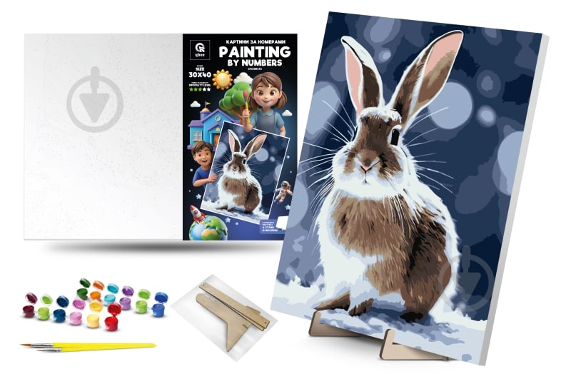 Картина по номерам qbee "Кролик Бо" 30x40 см QB900-059 QB900-059 - фото 1 Картина по номерам qbee "Кролик Бо" 30x40 см QB900-059 QB900-059 - фото 1