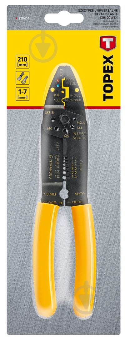 Клещи обжимные 210 мм Topex 32D404 - фото 2