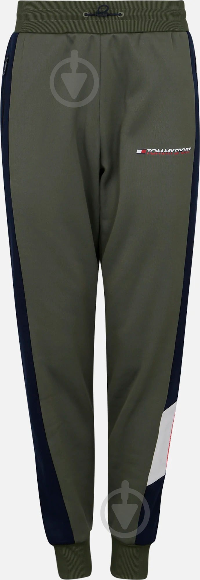 Брюки Tommy Hilfiger BLOCKED FLEECE PANT CUFFED S20S200211302 р. M оливковый - фото 2