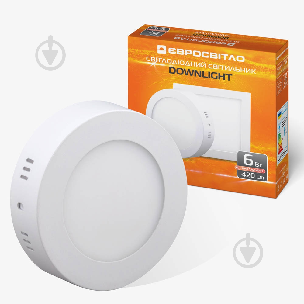Світильник точковий Євросвітло LED-SR-120-6 4200 К білий 39175 - фото 1 Світильник точковий Євросвітло LED-SR-120-6 4200 К білий 39175 - фото 1