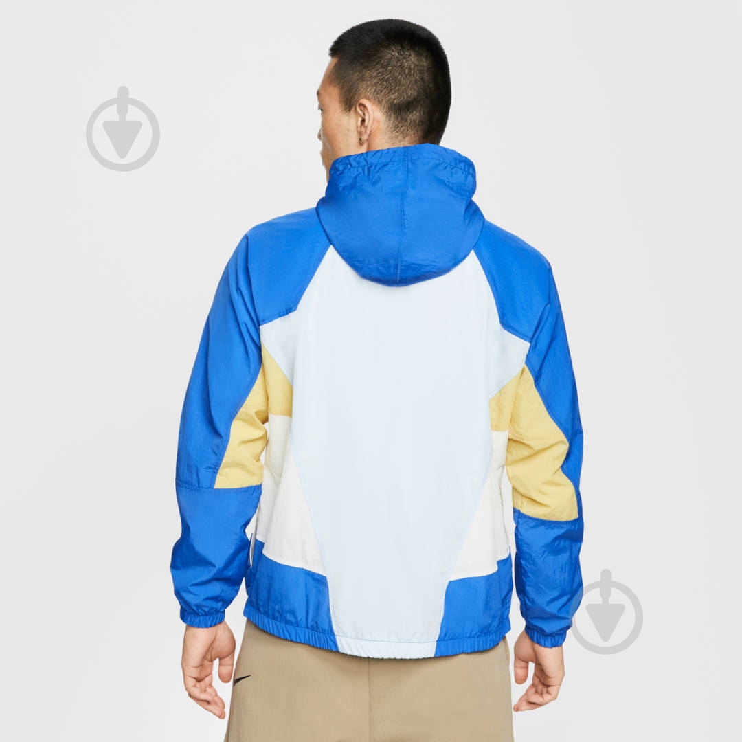 Ветровка мужская демисезонная Nike M NSW HE WR JKT WVN SIGNATURE CJ4358-407 р.M синяя - фото 5
