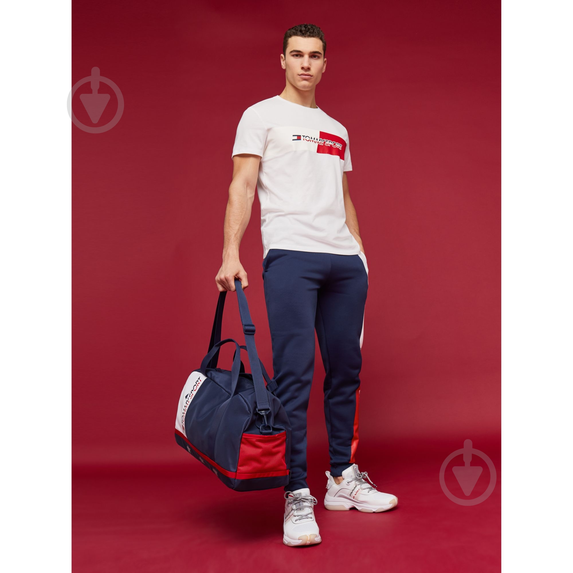 Брюки Tommy Hilfiger GRAPHIC FLAG FLEECE PANT S20S200205401 р. M темно-синий - фото 4