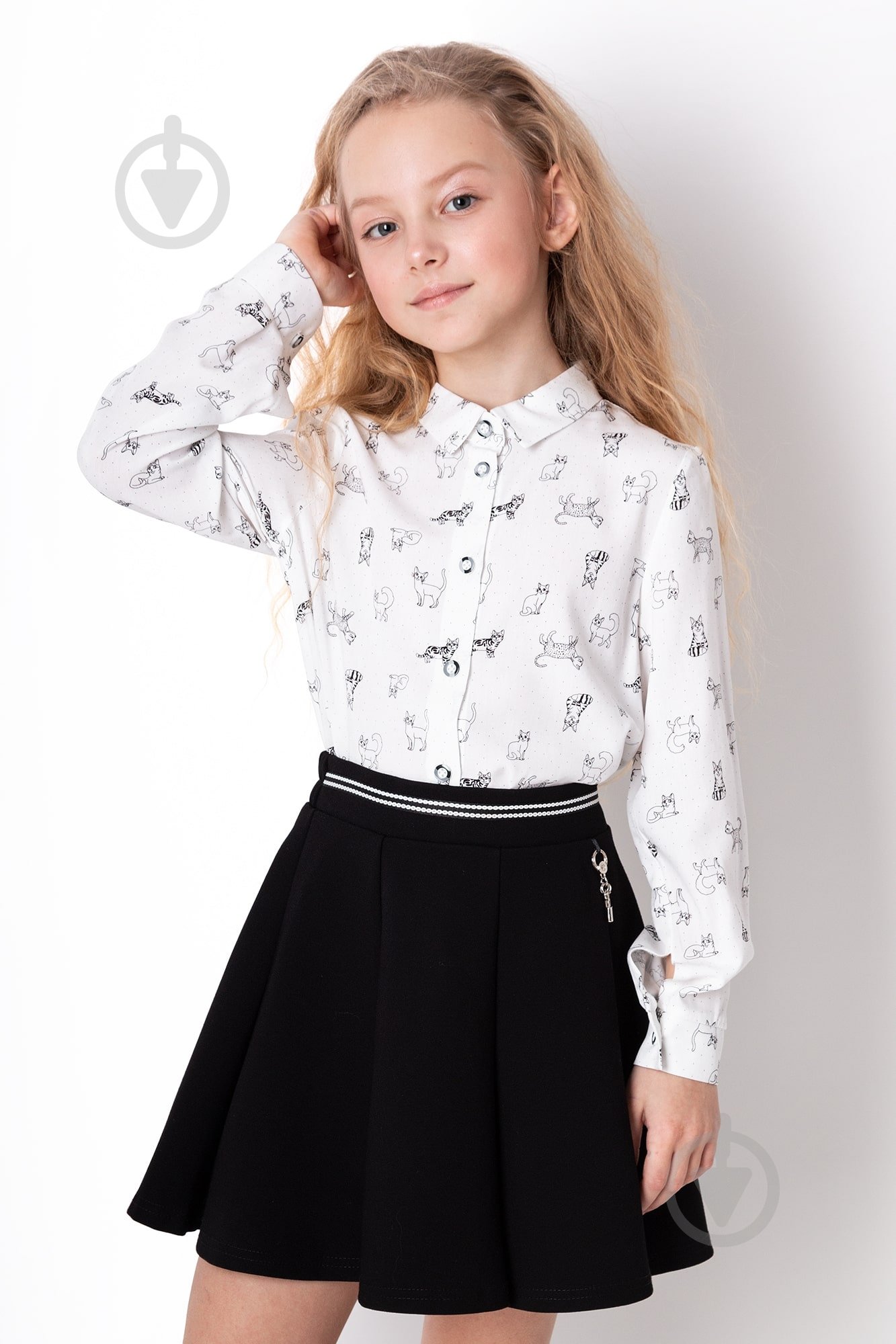 Блуза Mevis р.116 белый 4353 - фото 1 Блуза Mevis р.116 белый 4353 - фото 1