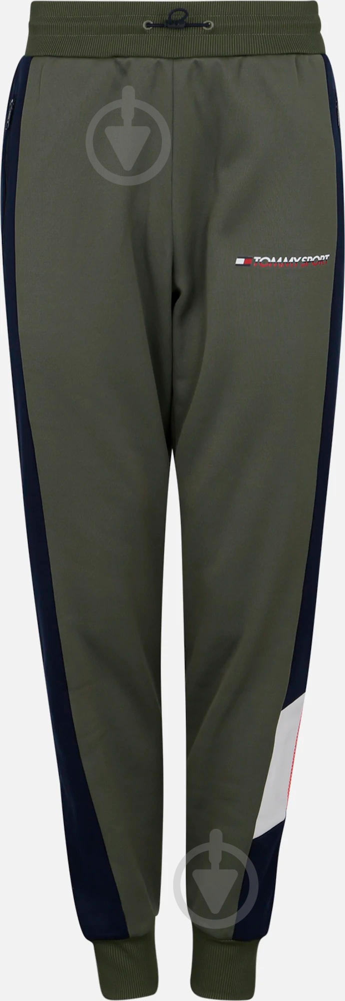 Штани Tommy Hilfiger BLOCKED FLEECE PANT CUFFED S20S200211302 р. S оливковий - фото 2