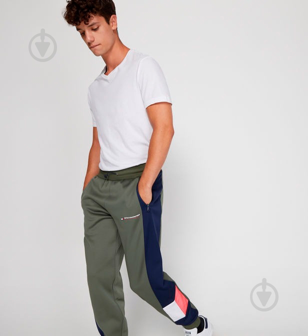 Штани Tommy Hilfiger BLOCKED FLEECE PANT CUFFED S20S200211302 р. S оливковий - фото 8