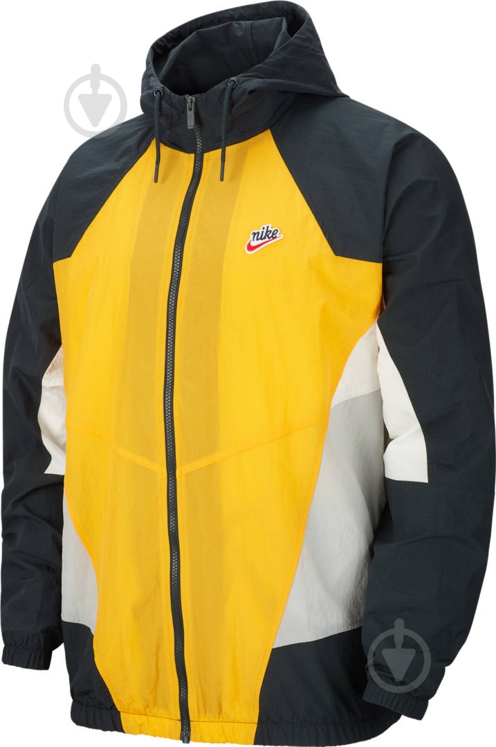 Ветровка мужская демисезонная Nike M NSW HE WR JKT WVN SIGNATURE CJ4358-739 р.XL желтая - фото 1