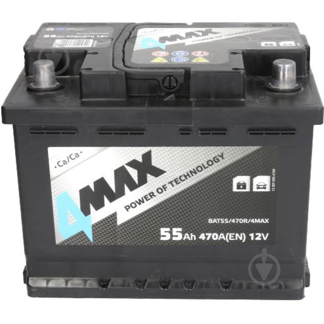 ᐉ Акумулятор автомобільний 4MAX 55Ah 470A 12V BAT55470R4MAX ...