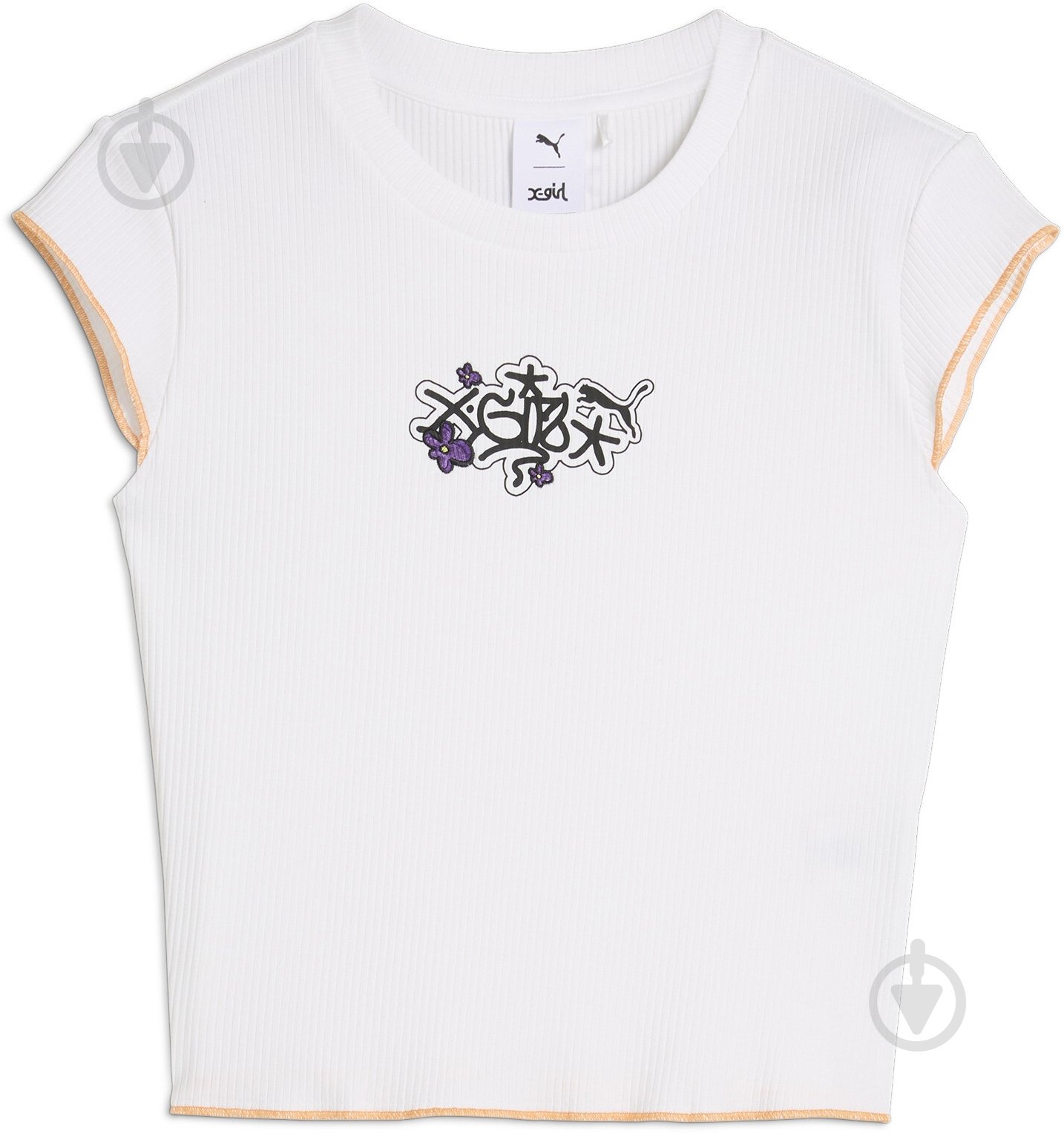 Футболка Puma X X-GIRL RIBBED SLIM TEE 62470502 р.L белый - фото 1