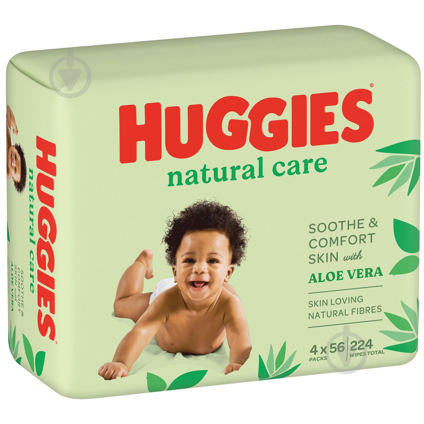 Серветки Huggies Natural Care (4x56 шт.) 224 шт. - фото 3