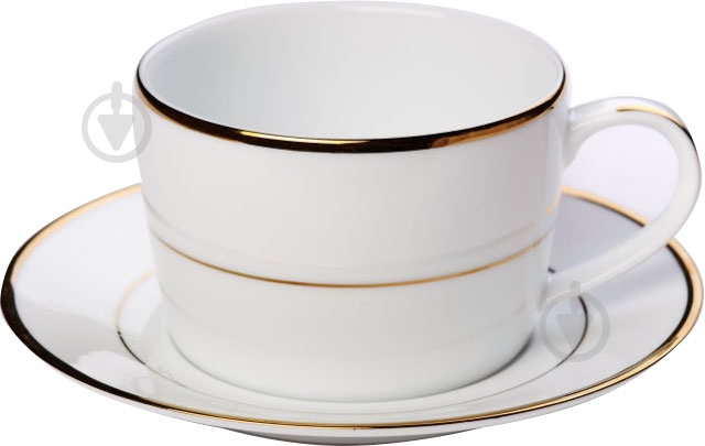 Чашка чайная с блюдцем DPL Gold Line 360 мл - фото 1