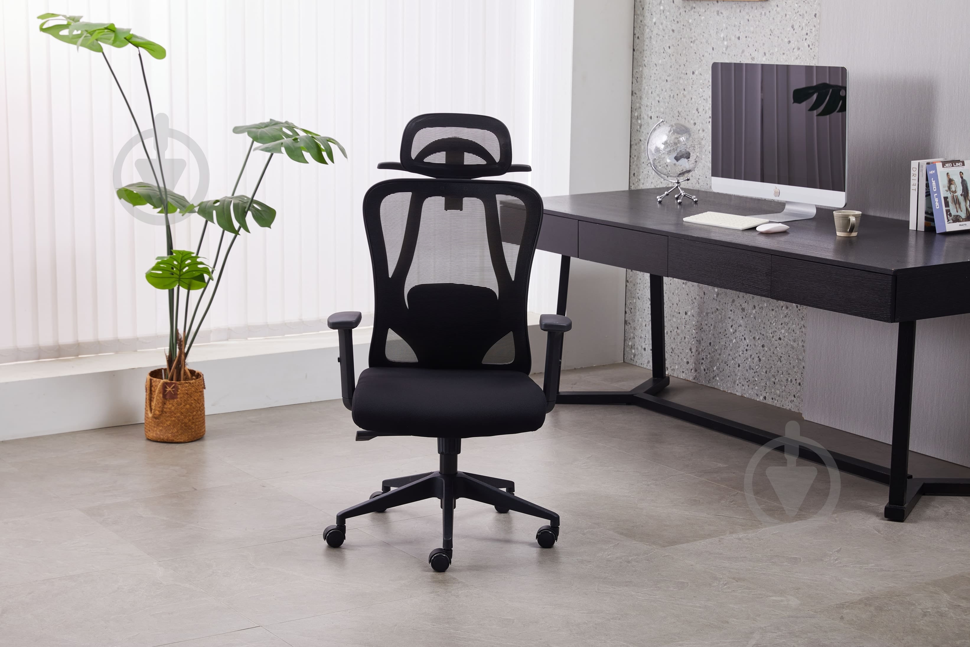 ᐉ Кресло офисное Ergomix ISLAND (LY-8020H-BK) черный • Купить в