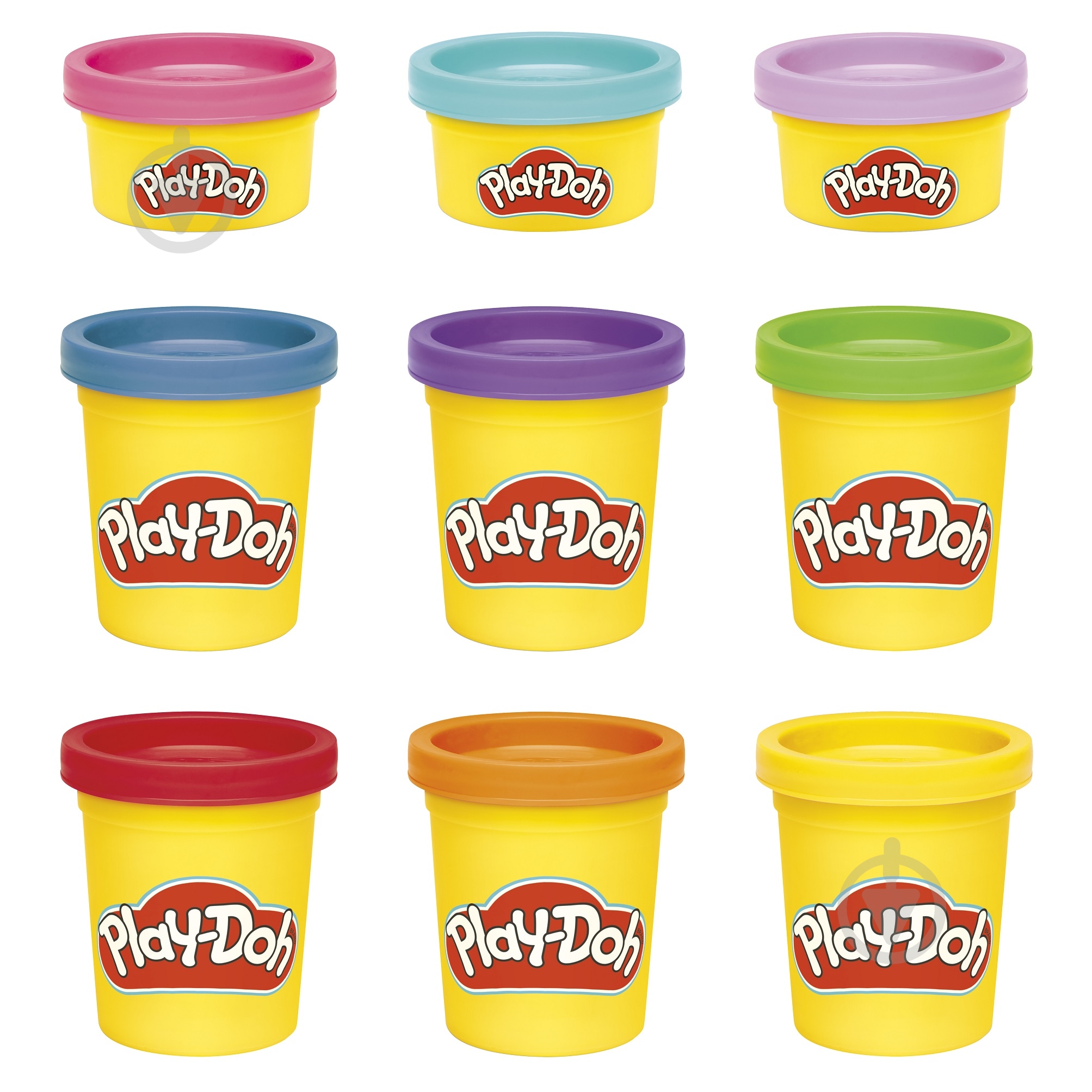 Набір для творчості Play-Doh 9 баночок з масою для ліплення в асортименті F7369 - фото 1