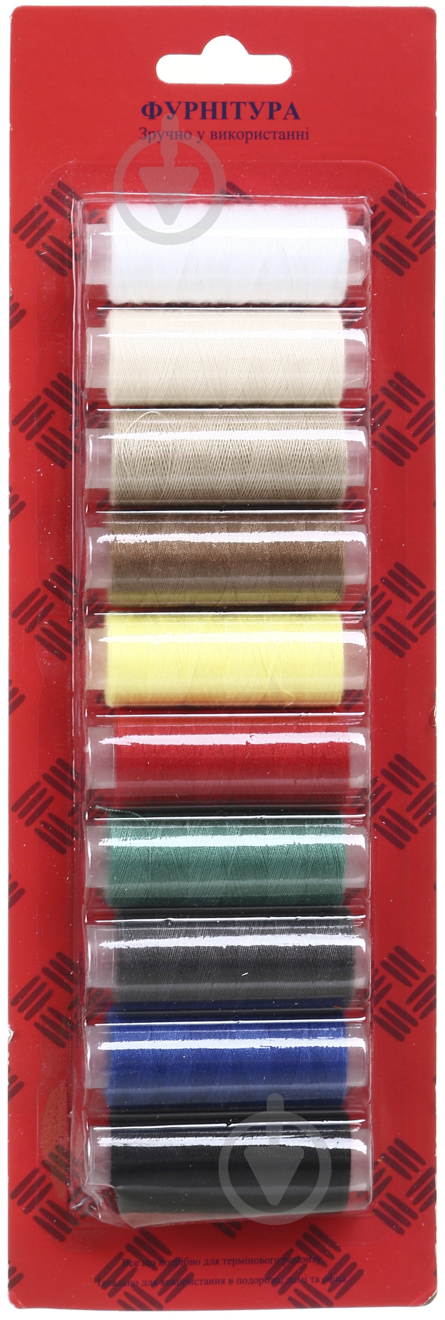 Набір ниток кольрових №40 10 шт. по 200 м 170 г - фото 1