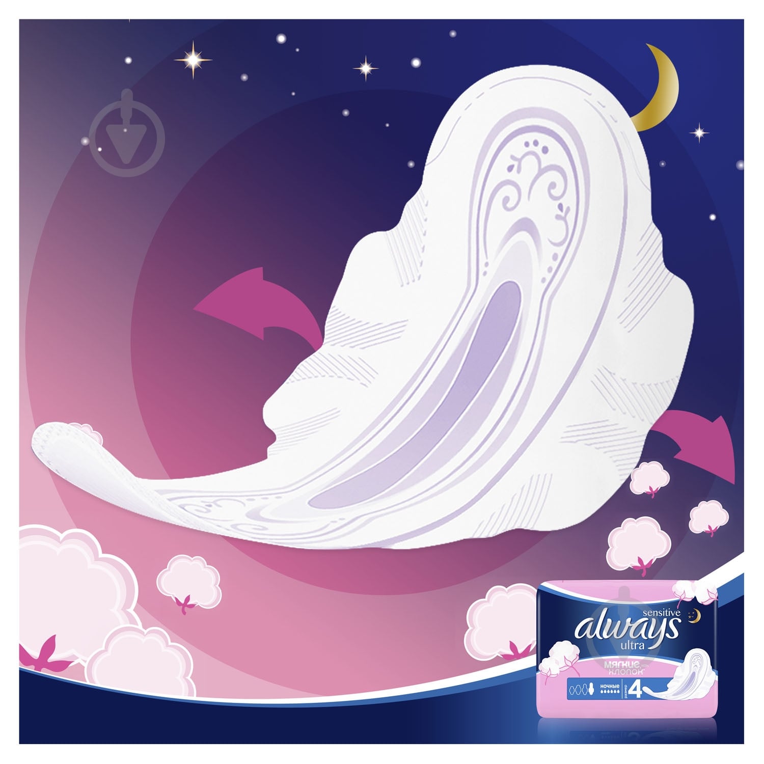Прокладки гигиенические Always Ultra Sensitive night 7 шт. - фото 6
