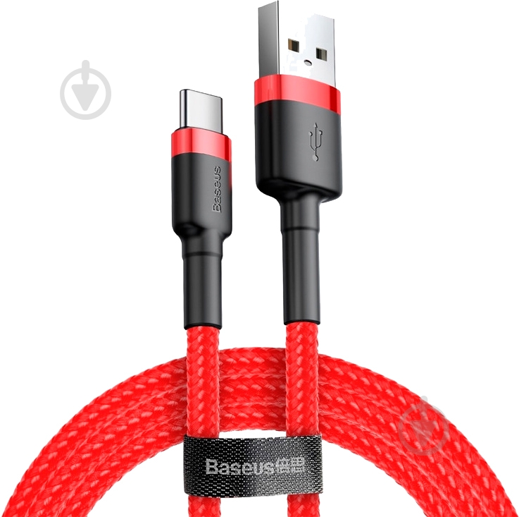 Кабель BASEUS Cafule CATKLF-B USB-A to USB-C 2 м красный (948100) - фото 1 Кабель BASEUS Cafule CATKLF-B USB-A to USB-C 2 м красный (948100) - фото 1