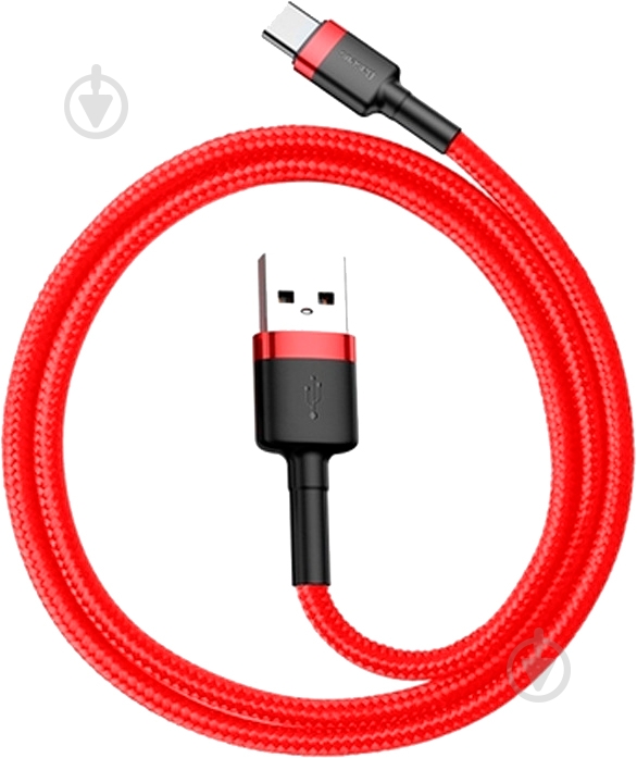 Кабель BASEUS Cafule CATKLF-B USB-A to USB-C 2 м красный (948100) - фото 2 Кабель BASEUS Cafule CATKLF-B USB-A to USB-C 2 м красный (948100) - фото 2