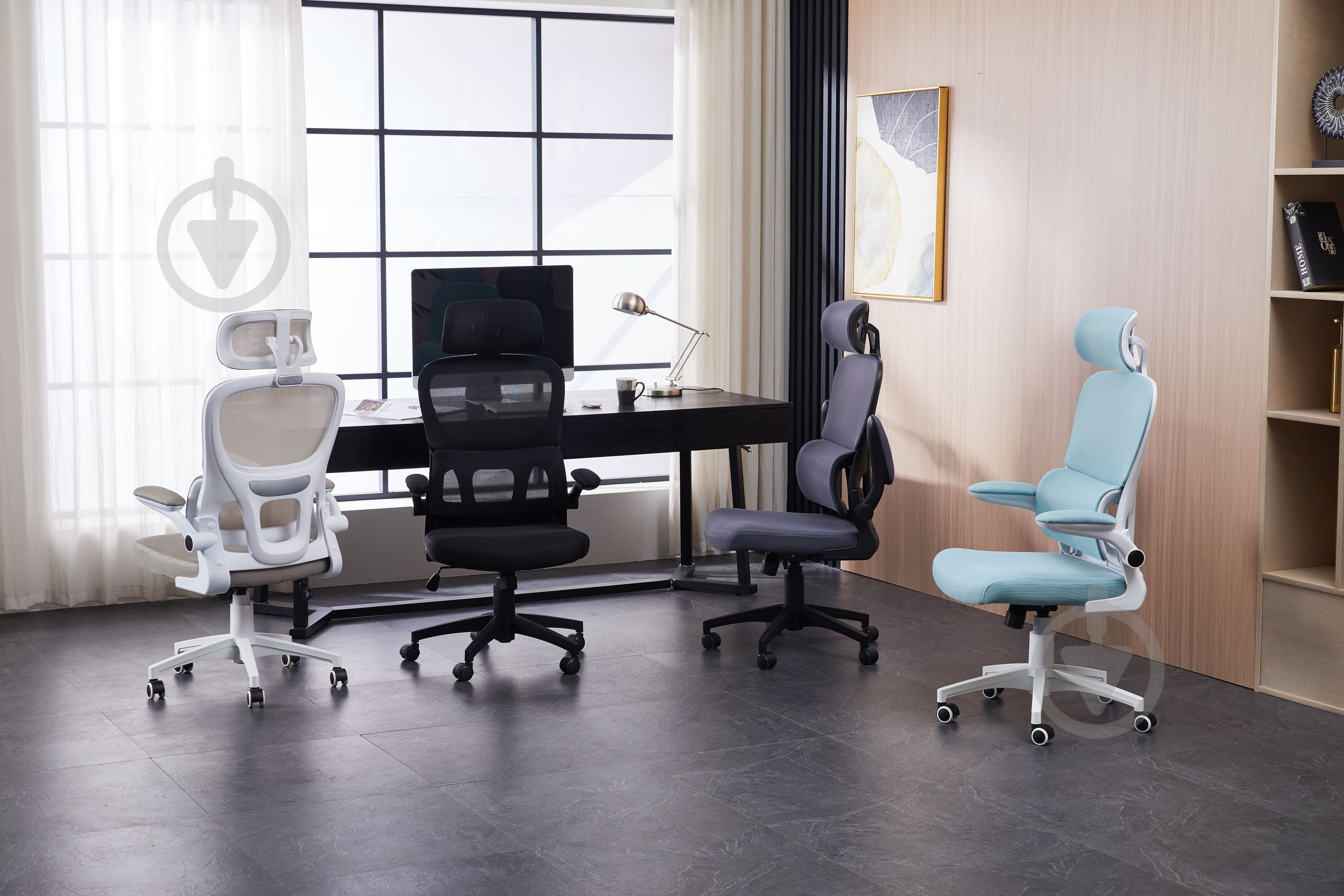 Кресло офисное Ergomix TORSO Grey (LY-8018H-BK) серый - фото 12