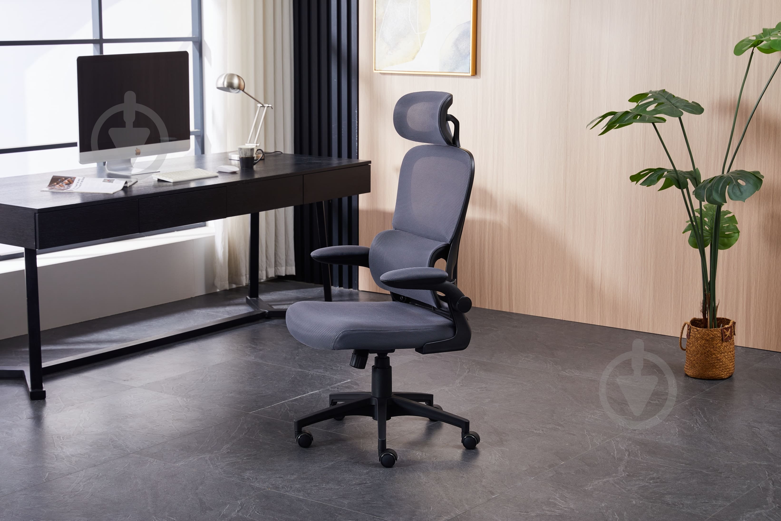 Кресло офисное Ergomix TORSO Grey (LY-8018H-BK) серый - фото 9