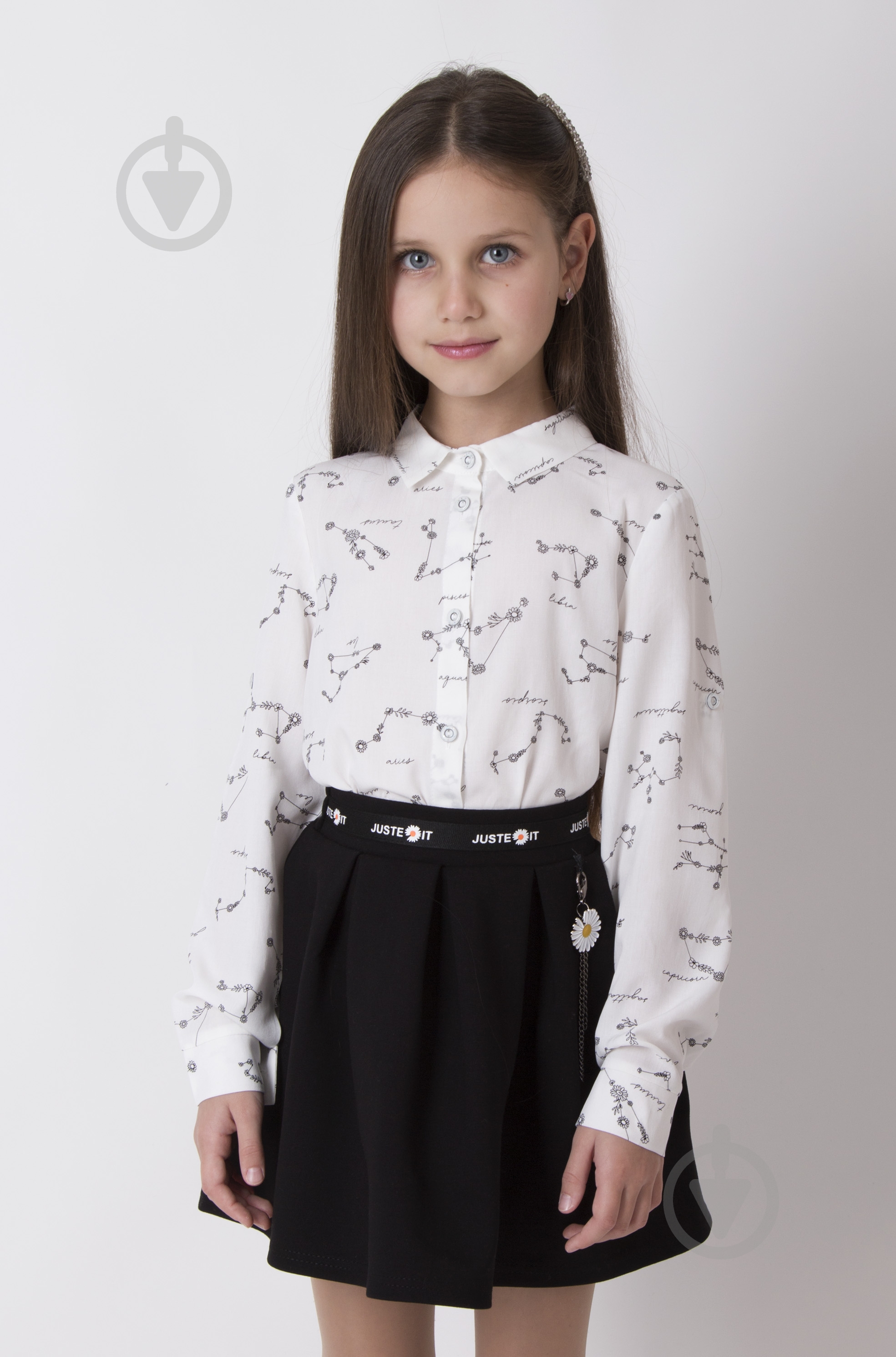 Блуза Mevis р.146 белый 4412 - фото 1 Блуза Mevis р.146 белый 4412 - фото 1