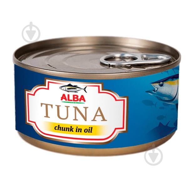 Тунец ALBA FOOD целый в масле 150 г - фото 1 Тунец ALBA FOOD целый в масле 150 г - фото 1