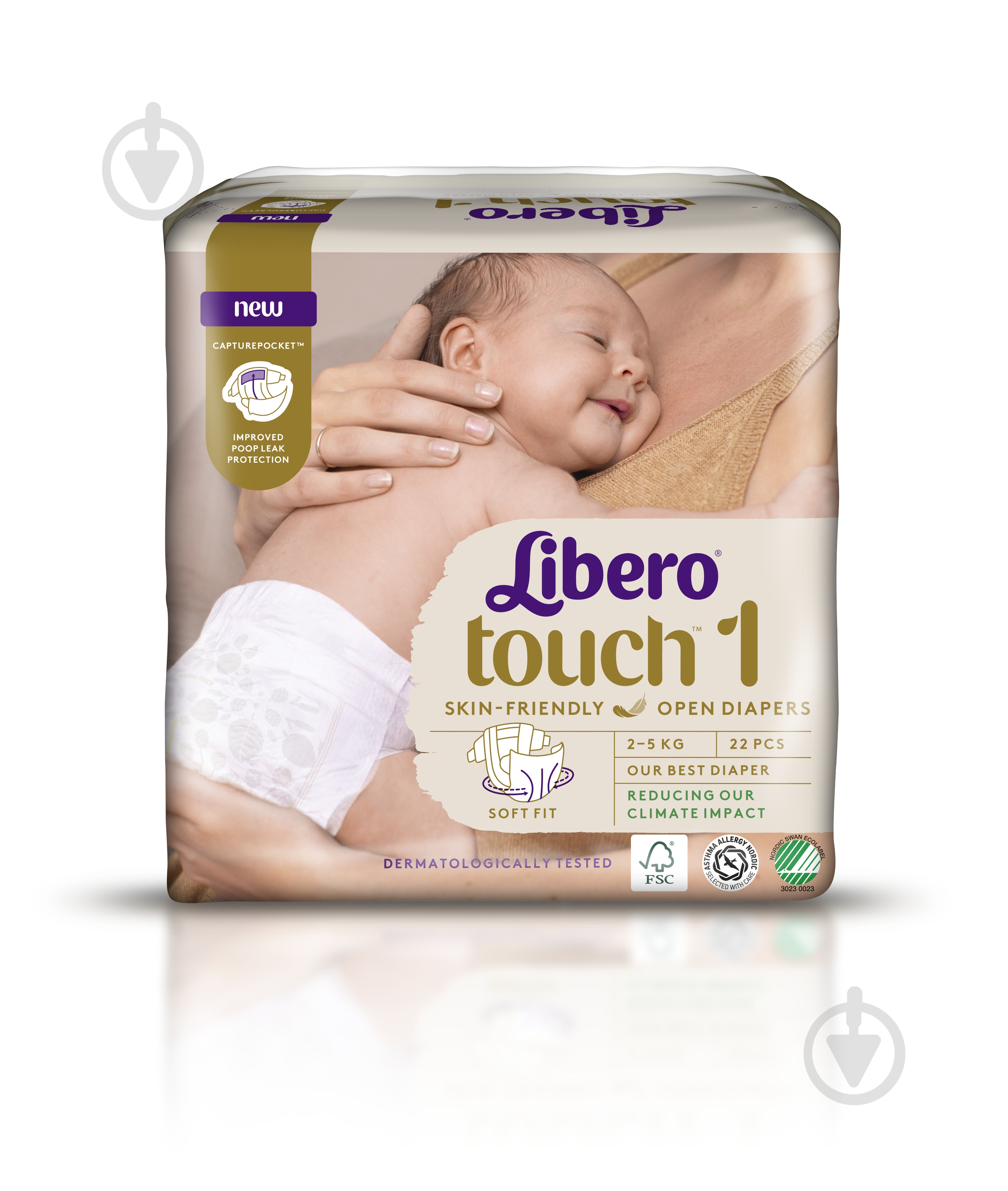 Подгузники Libero Touch 1 2-5 кг 22 шт. - фото 2