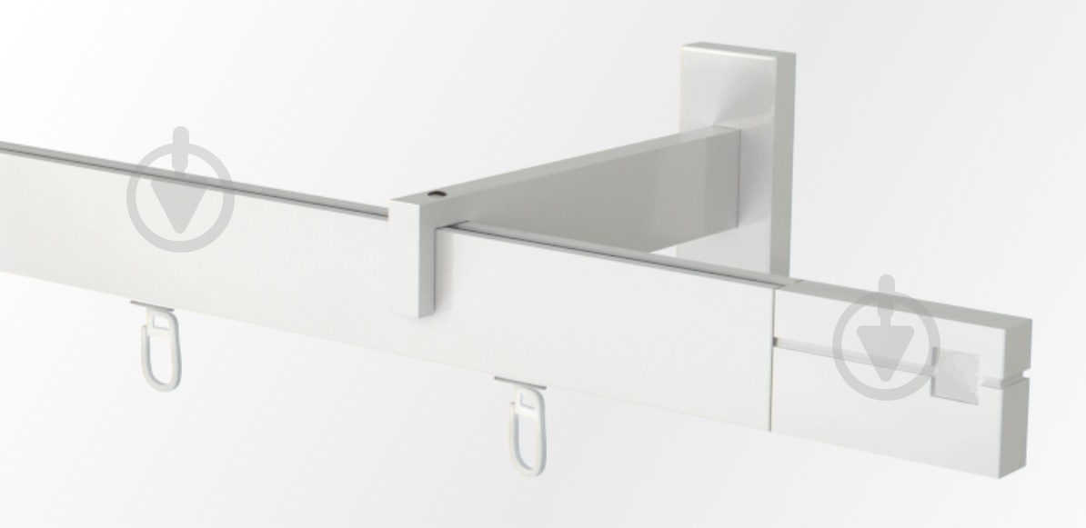 Комплект карниза СКАРЛАЙН Q-ART БЕЗ КАМНЯ одинарный 250 см белый - фото 1 Комплект карниза СКАРЛАЙН Q-ART БЕЗ КАМНЯ одинарный 250 см белый - фото 1