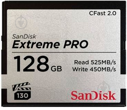 Карта памяти SanDisk Compact Flash 128 ГБ Class 10 (SDCFSP-128G-G46D) - фото 1