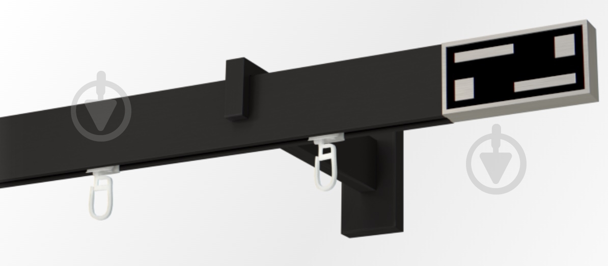 Комплект карниза СКАРЛАЙН G-Tech черный-сталь одинарный 200 см черный - фото 1 Комплект карниза СКАРЛАЙН G-Tech черный-сталь одинарный 200 см черный - фото 1