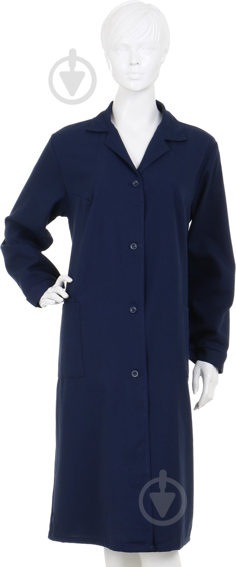 Халат рабочий TORNADO Диагональ жін. р. XXXL рост 3-4 темно-синий - фото 1 Халат рабочий TORNADO Диагональ жін. р. XXXL рост 3-4 темно-синий - фото 1