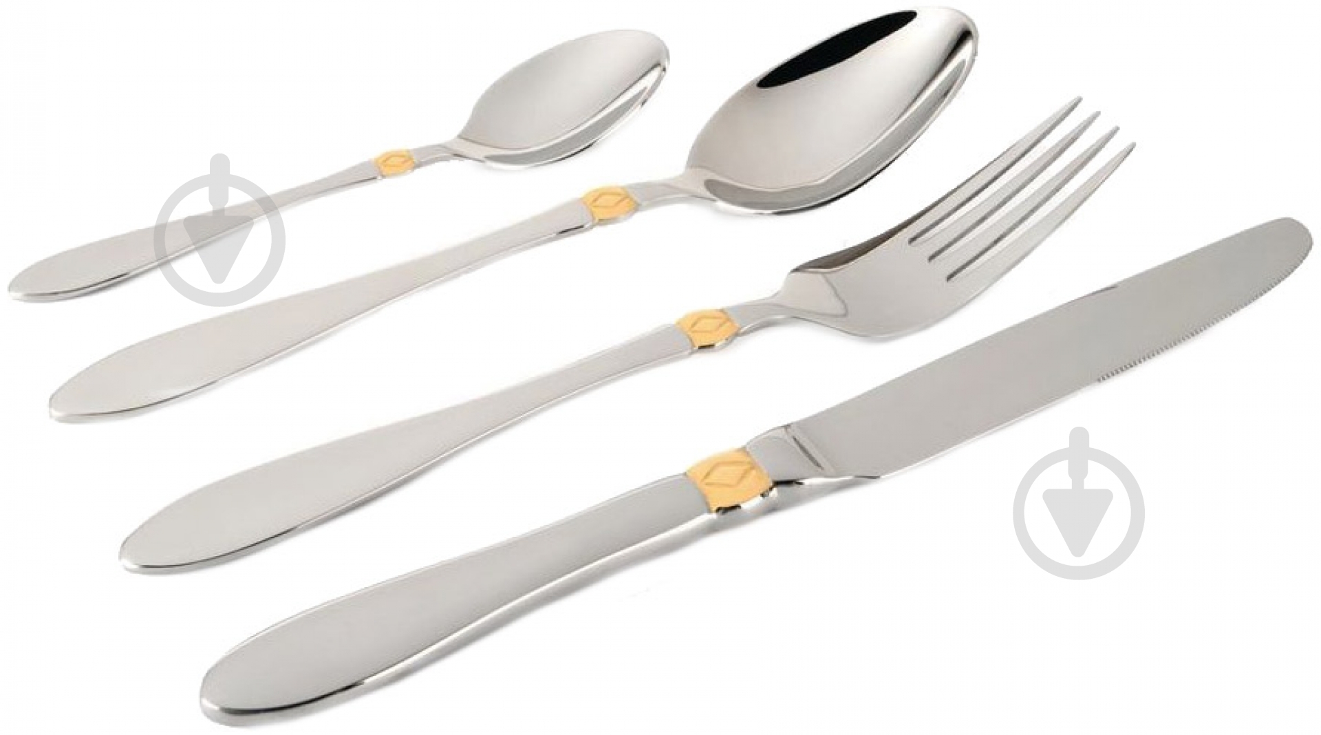 Набор столовых приборов BergHOFF Aura Gold 24 предмета - фото 1