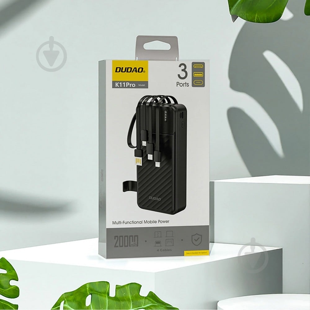 Повербанк DUDAO 20000 mAh black (6977196681877) - фото 2