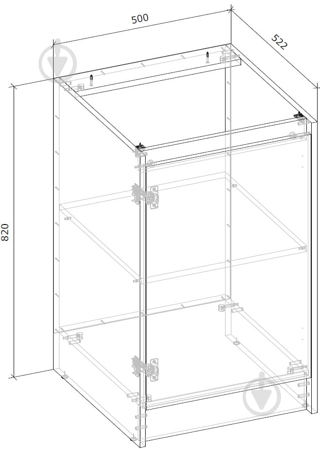 УЦІНКА! Тумба нижня МС Злата 50х82х52 шиншила сіра/дуб артізан Грейд (УЦ №2876) - фото 3
